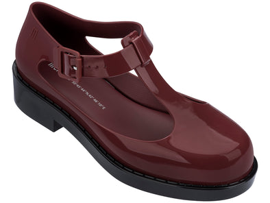 Melissa Kazakova Buckle Burgundy Sandal for Ladies – Chic and Comfortable Women's Burgundy Sandals with Adjustable Buckle