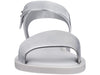 Melissa Mar Chrome AD Silver Flat Sandal for Women - Elegant and Comfortable Metallic Sandals