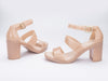 Melissa Model Block Heel Strappy Light Pink Sandal styled for chic, casual summer outfits, combining comfort with elegance.