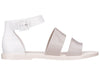 Melissa Model Flat Strappy Beige Sandal with lightweight construction and comfortable sole.