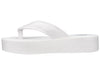 Melissa Platform Heel Slip-On Flip Flop Slippers White for Women – Stylish and comfortable white platform flip-flops with a slip-on design, perfect for casual outings, beach days, and summer wear.