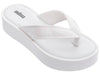 Melissa Platform Heel Slip-On Flip Flop Slippers White for Women – Stylish and comfortable white platform flip-flops with a slip-on design, perfect for casual outings, beach days, and summer wear.