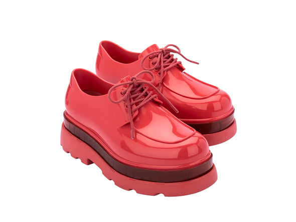 Melissa Shifter trendy lace up red sneakers for women – stylish, lightweight & comfortable casual sneakers perfect for daily wear and modern fashion.