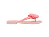 Melissa Slim flat pink flip flop with bow for women – stylish lightweight summer slipper offering comfort and feminine casual beachwear style
