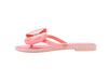 Melissa Slim flat pink flip flop with bow for women – stylish lightweight summer slipper offering comfort and feminine casual beachwear style