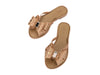 Melissa Slim III Beige Flat Flip Flops for Women – Stylish and comfortable flip flops featuring an oversized bow, perfect for casual outings, vacations, or everyday wear.