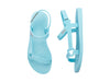 Melissa Sun Downtown flat light blue sandal for women – trendy casual summer footwear