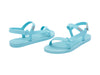 Melissa Sun Downtown flat light blue sandal for women – trendy casual summer footwear