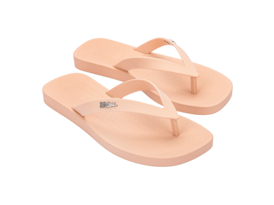 Melissa Sun Long Beach AD Flat Beige Flipflops for Women - Comfortable and Stylish Casual Footwear