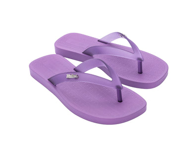 Melissa Sun Long Beach AD Flat Purple Flipflops for Women - Stylish and Comfortable Casual Footwear