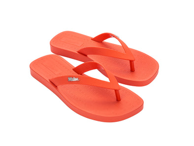 Melissa Sun Long Beach AD Flat Red Flipflops for Women - Trendy and Comfortable Casual Footwear