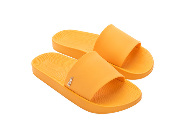 Melissa Sun Sunset Yellow Flat Slides for Women – Trendy and Comfortable Yellow Summer Slides for Daily Wear