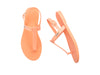 Melissa Sun T-Strap Flat Buckle Orange Flip Flop Sandal for Women – trendy summer flat footwear