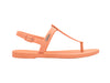Melissa Sun T-Strap Flat Buckle Orange Flip Flop Sandal for Women – trendy summer flat footwear