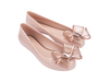 Melissa Sweet Love VI AD Pink Metallic Ballerinas for Women – chic pink flats with metallic bow detail, stylish and comfortable ballerina shoes for casual and party wear