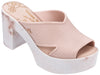 Melissa VWA Pink Mule II Block Heel Slide for Women – Trendy and stylish pink block heel mules with a slip-on design, perfect for casual outings and elegant occasions.