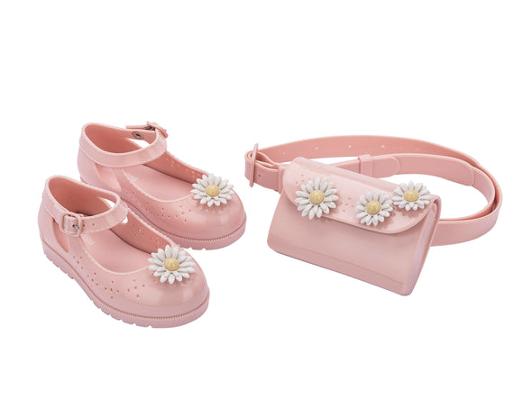 Mini Melissa Com Pochete II BB pink baby sneaker with matching bag combo for girls – stylish and comfortable footwear set