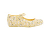 Mini Melissa Dora Floral Printed Yellow Ballerinas for Girls – Stylish and comfortable ballerina shoes with a vibrant floral print, perfect for little girls' everyday wear.