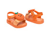 Mini Melissa Jump Fruitland Yellow Sandal with Orange Design for Babies – Adorable and comfortable baby sandals featuring a fun fruit-inspired design, perfect for everyday wear.