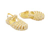 Mini Melissa Possession Floral Printed Yellow Sandals for Kids – Trendy and comfortable jelly sandals with a vibrant floral print, perfect for everyday wear.