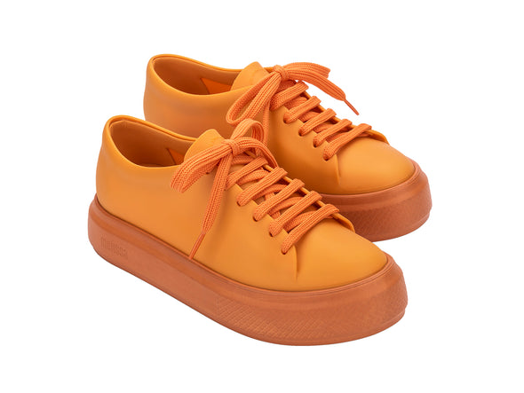 Orange Lace-Up Sneakers for Women